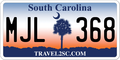 SC license plate MJL368