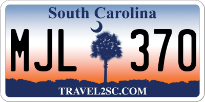 SC license plate MJL370