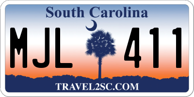 SC license plate MJL411