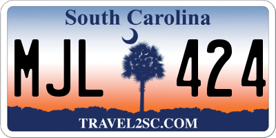 SC license plate MJL424