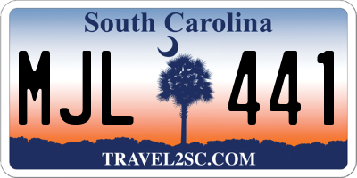 SC license plate MJL441