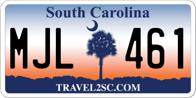 SC license plate MJL461