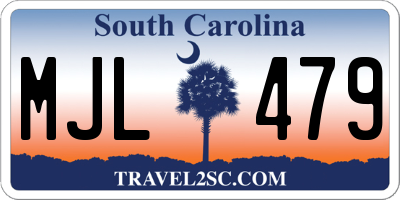 SC license plate MJL479