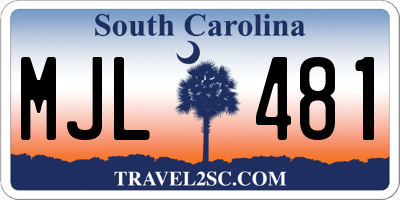 SC license plate MJL481