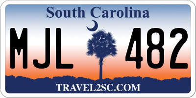 SC license plate MJL482
