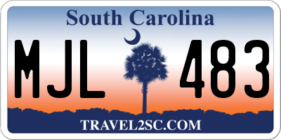 SC license plate MJL483