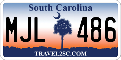 SC license plate MJL486