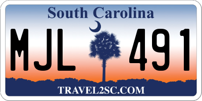 SC license plate MJL491