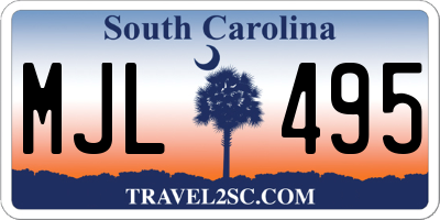 SC license plate MJL495