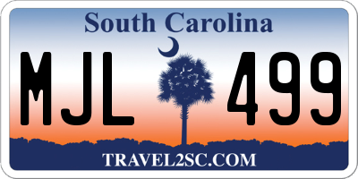 SC license plate MJL499