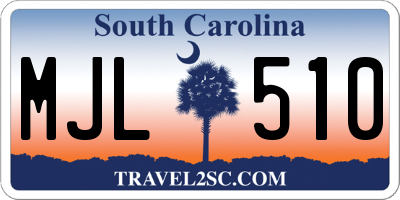 SC license plate MJL510