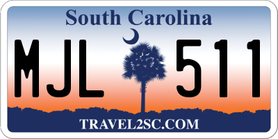 SC license plate MJL511