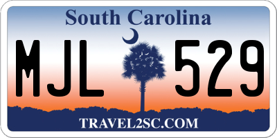 SC license plate MJL529