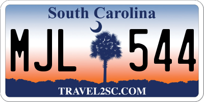SC license plate MJL544