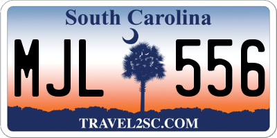 SC license plate MJL556