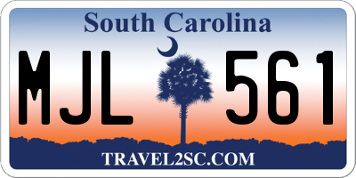 SC license plate MJL561