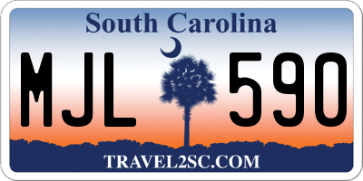 SC license plate MJL590