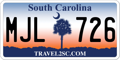 SC license plate MJL726