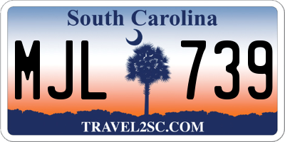 SC license plate MJL739