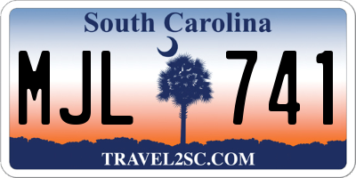 SC license plate MJL741