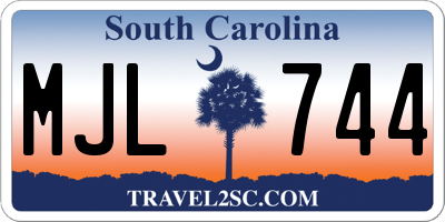 SC license plate MJL744