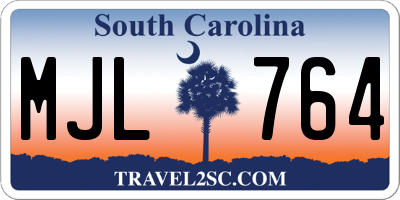 SC license plate MJL764