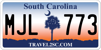 SC license plate MJL773