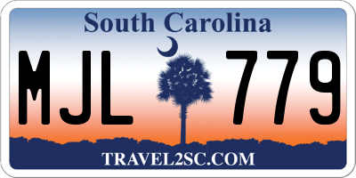 SC license plate MJL779