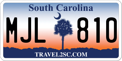 SC license plate MJL810