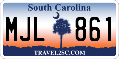 SC license plate MJL861
