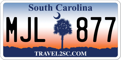 SC license plate MJL877