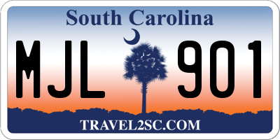 SC license plate MJL901