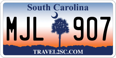 SC license plate MJL907