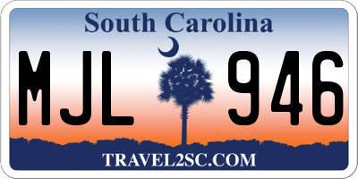 SC license plate MJL946
