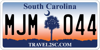 SC license plate MJM044