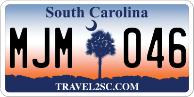 SC license plate MJM046