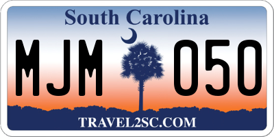 SC license plate MJM050