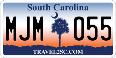 SC license plate MJM055