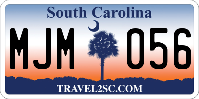 SC license plate MJM056