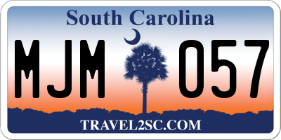 SC license plate MJM057