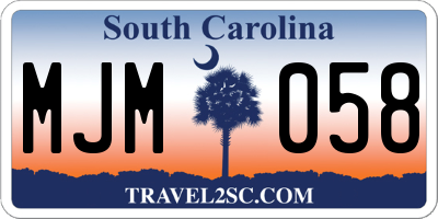 SC license plate MJM058