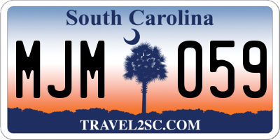 SC license plate MJM059