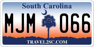 SC license plate MJM066