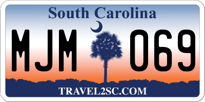 SC license plate MJM069