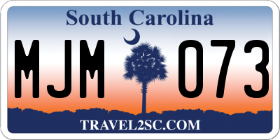SC license plate MJM073
