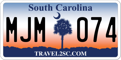 SC license plate MJM074