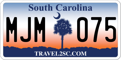 SC license plate MJM075