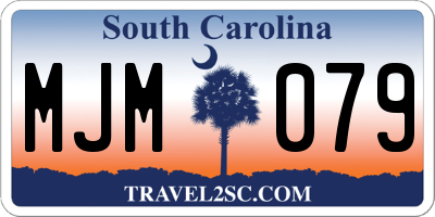 SC license plate MJM079