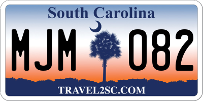 SC license plate MJM082