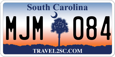 SC license plate MJM084
